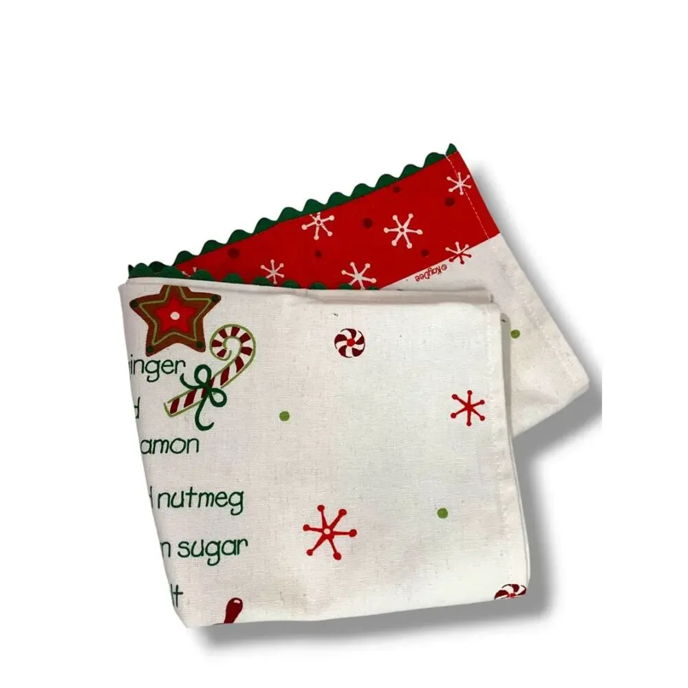 Kay Dee Designs Tea Towel Holiday Gingerbread Recipe Snowflakes 18